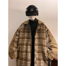 痞帅棉衣毛呢外套加厚夹克棉袄港风棉服日系1016-1W87P128K158，男装夹克，星座1016-1（原电商B408-1）
