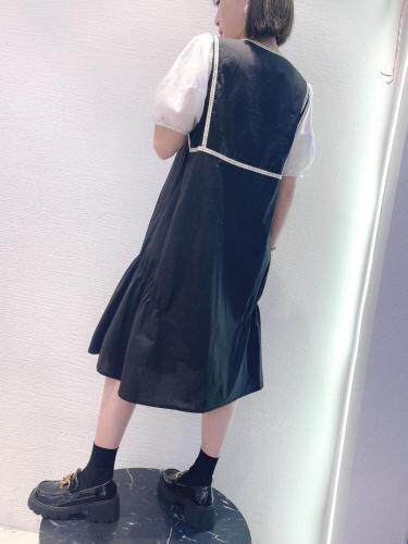 天丝拼接韩版连衣裙，女装连衣裙，唯她