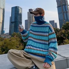 秋冬男高领毛衣毛针织衫拼色打底外套M606P50，男装针织衫/毛衣，星座1013-1