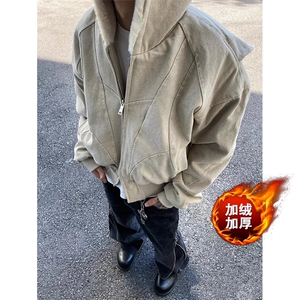 网图有货 卡其色加绒加厚座山雕飞行夹克男 JK264-P110 加绒P125图片