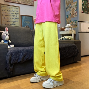 8XL-M特大码高级垂坠感休闲裤男薄款冰丝裤宽松直筒拖地裤K964P48图片