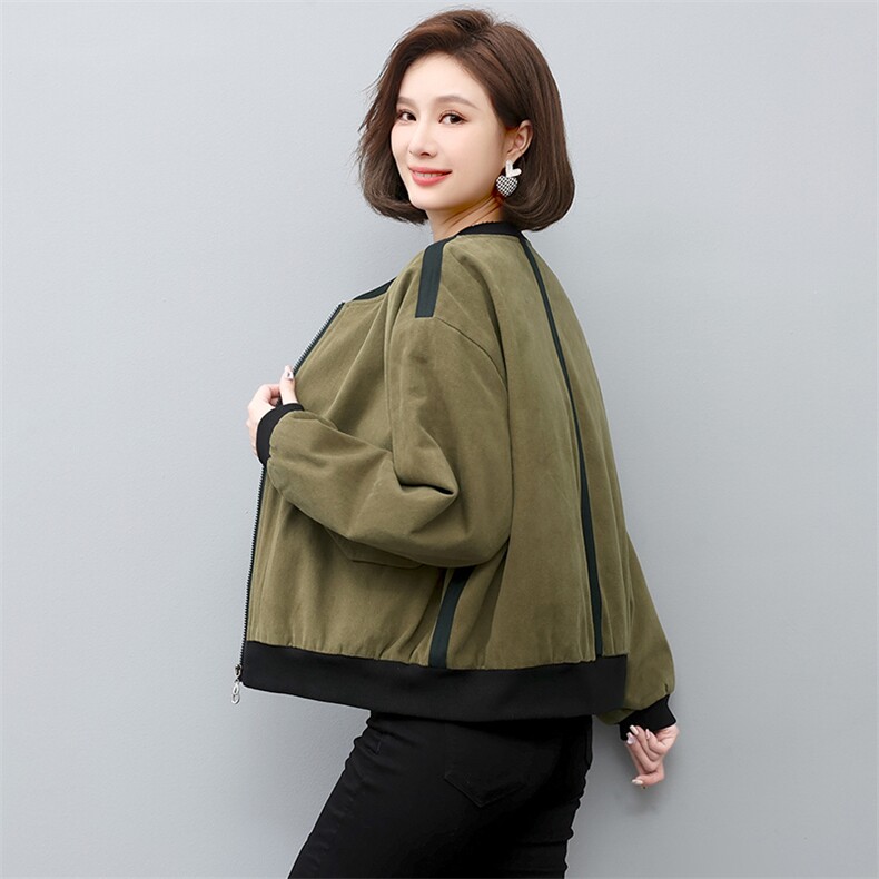 夹棉短外套女2022新款冬季加厚棒球服秋冬款妈妈夹克服,女装棉衣/棉服,忆绮罗