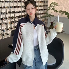 网图现货美式拼接立领潮流撞色宽松卫衣男女W103/特P50，男装卫衣，星座205-3