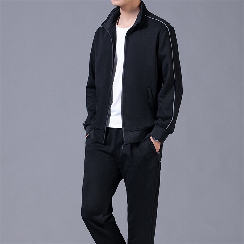 春秋季夹克外套男装潮流休闲时尚男士衣服三件套立领百搭夹克套装,男装休闲套装,电商B212（原钱塘6029）