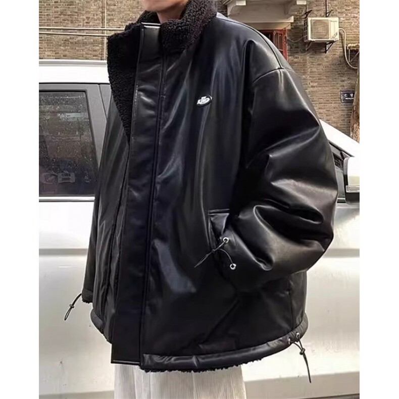 羊羔绒棉衣男冬季加厚保暖立领棉服外套两面穿棉袄面包服 M8005图片