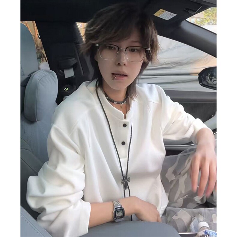 秋季美式高街cleanfit亨利领打底长袖货号C25189特P28,男装卫衣,电商A063