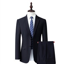 2023年秋季新款西服套装爸爸装中老年休闲两件套MNSA8602-P230，男装西服套装，电商B212（原钱塘6029）