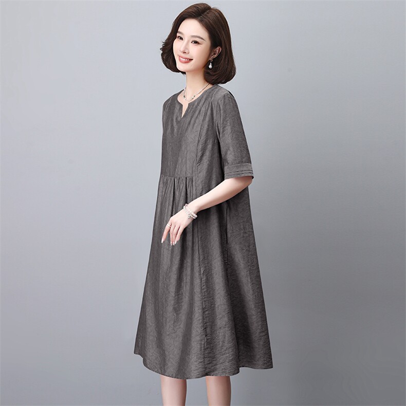 2024夏季新款天丝印花连衣裙优雅显瘦气质女神必备,女装连衣裙,希欧阁