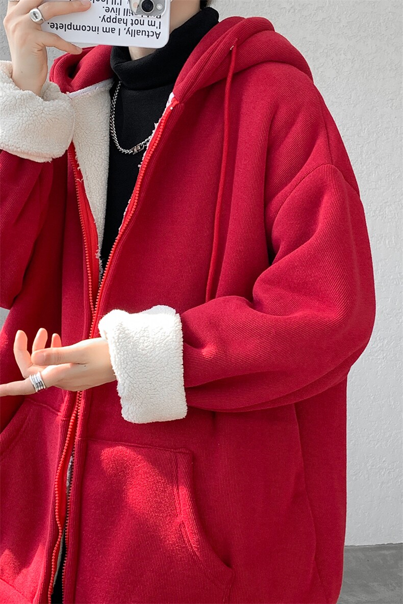 8XL-M高品质！卫衣厚外套男加绒加厚开衫羊羔毛卫衣WY13P68控88,男装卫衣,电商D206-1