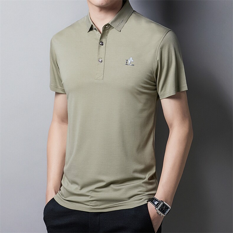爸爸夏装中年男士短袖t恤夏季中老年纯棉polo衫上衣宽松衣服男装图片
