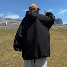 连帽冲锋衣男秋季小众潮ins宽松休闲帅气设计感上衣外套WT66-p55，男装夹克，星座1008-1