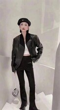 2022秋季新款高级感百搭气质皮衣，女装皮衣，L·H·X