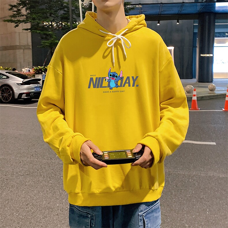 WY2173-P35加绒款-P40纯棉连帽卫衣男大码运动帽衫宽松薄外套男，男装卫衣，电商A040