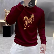 1506A/GWY70190/P41秋冬卫衣男美式马年新款圆领，男装卫衣，星座1506A