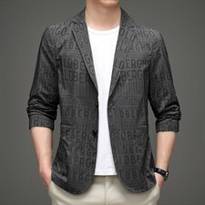 2023年翻领口袋上衣单排扣春季中老年长袖时尚西服SL8835，男装西服，钱塘6003（原4033）