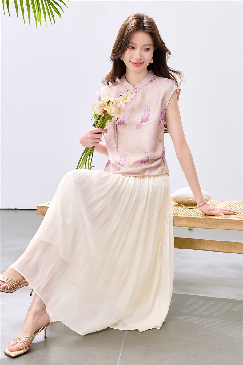 现货新品2026夏装中古风舒适亲肤两件套夏季女,女装套装/套裙,木子恋