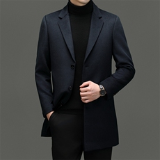 男装毛呢大衣AE823中长款羊毛大衣含羊绒商务版有大码，男装毛呢大衣，钱塘207-1