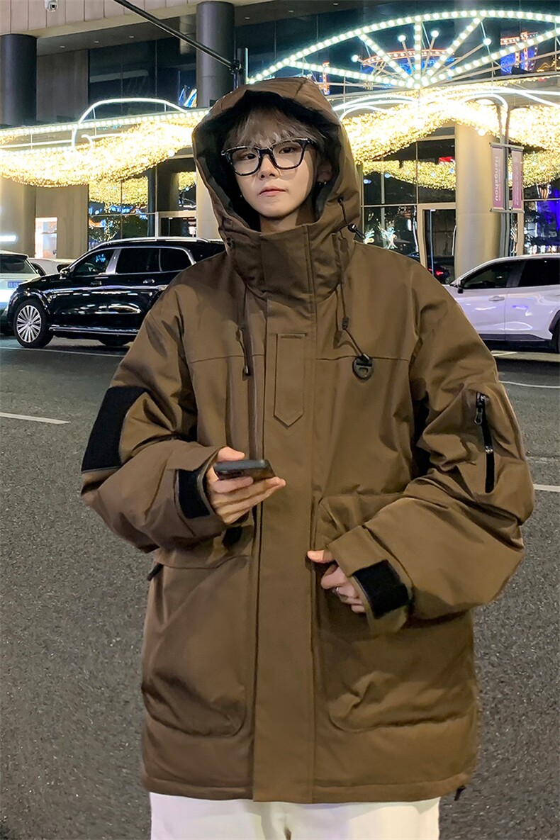 新标80重磅工装羽绒服保暖潮外套冲锋衣A436-973-P225298,男装羽绒服,电商A436