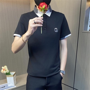PL047-特P40控65社会小伙polo衫短袖男潮牌夏季新款休闲翻领t恤图片