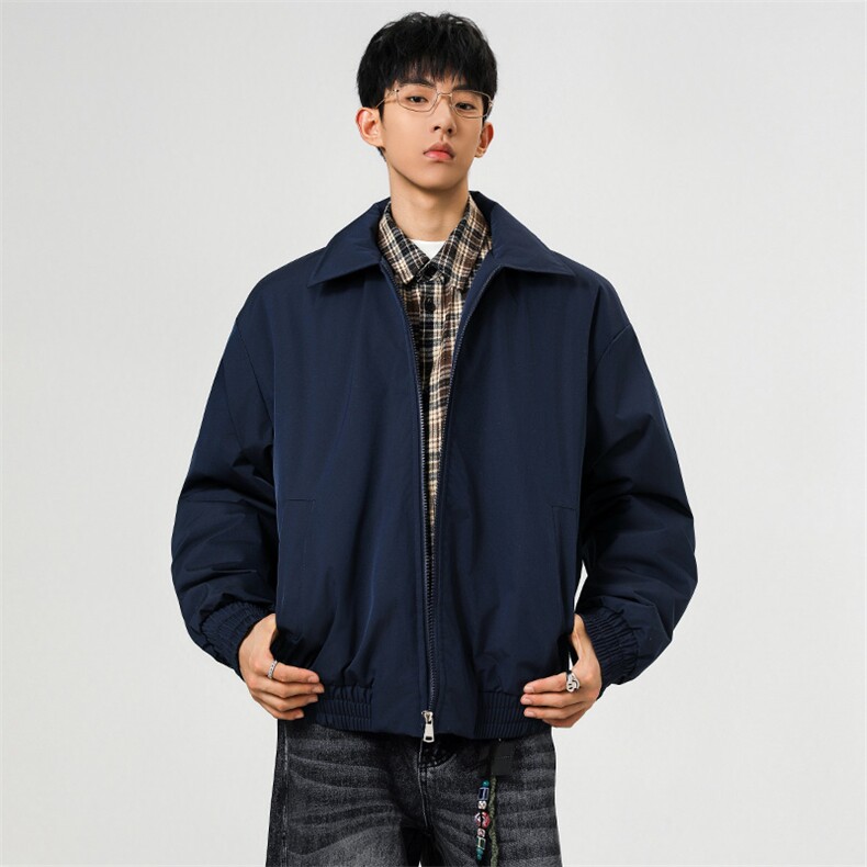 冬装老钱风加棉加厚夹克外套棉服男女翻领棉衣棒球服潮M813-P65,男装夹克,电商A441