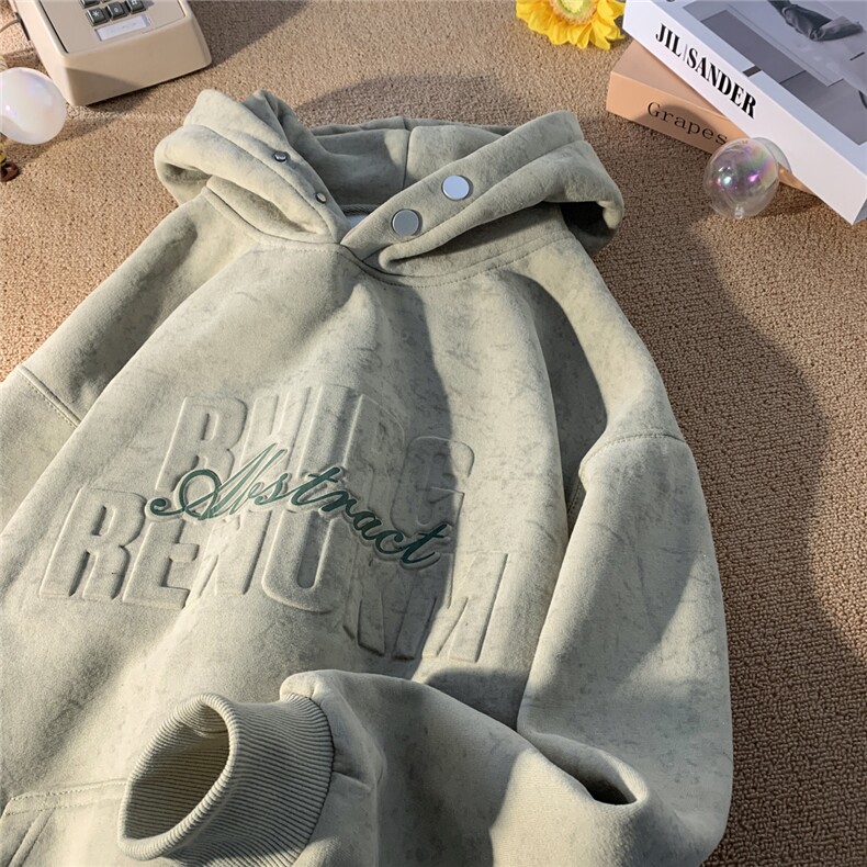 冬季加绒加厚凹凸印花卫衣上衣套头扎染815A-WR2228-P70控98,男装卫衣,星座815A
