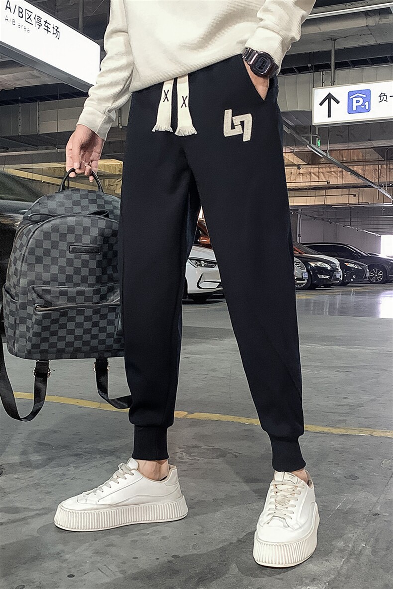 社会精神小伙春秋加绒卫裤运动束脚男裤DS-B249-KK96-P58-加绒P68,男装休闲裤,星座215（原电商B249）