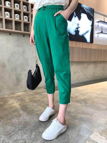 【现货】夏季新款弹力码休闲裤，女装休闲裤，淳·清衣社