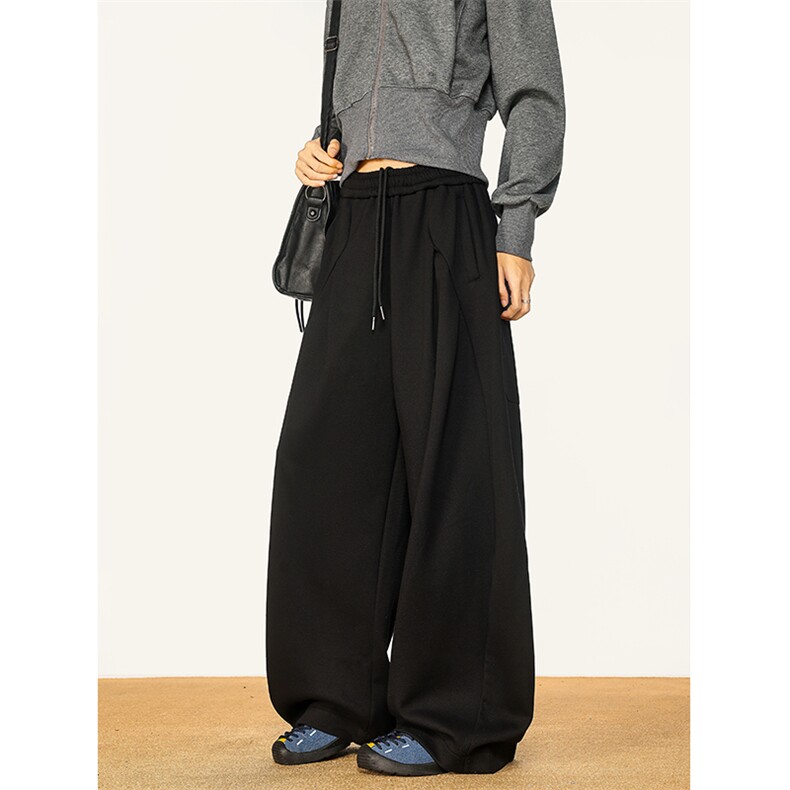 8XL-M新款美式解构设计感阔腿裤弯刀裤男宽松休闲运动裤K9179P58，女装休闲裤，电商D206-1