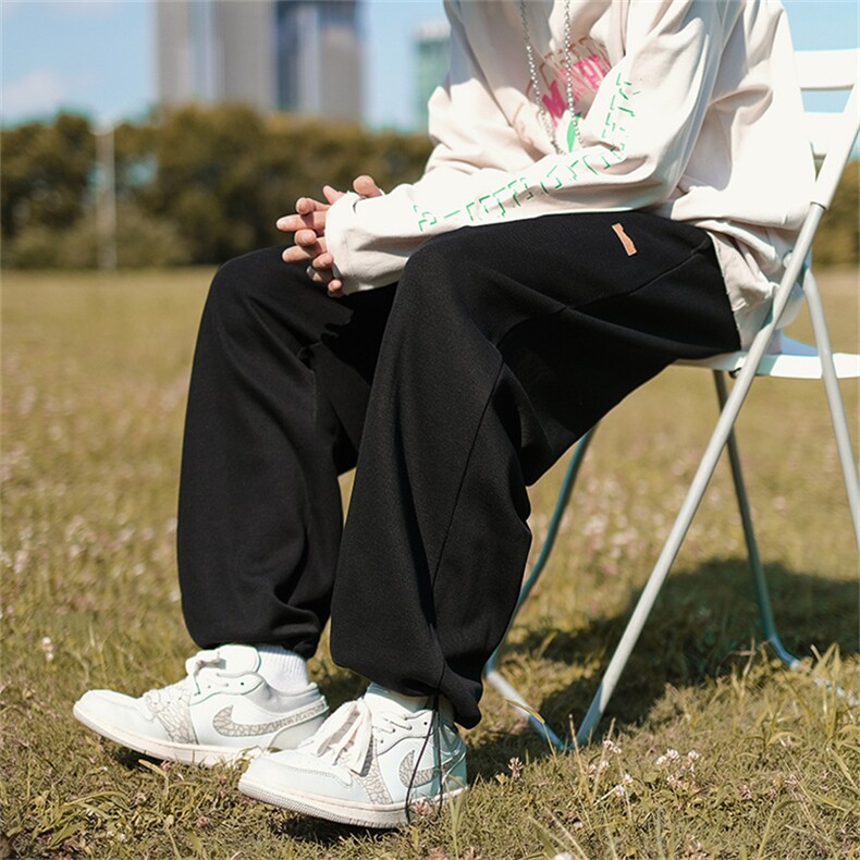 秋季ins潮牌直筒裤宽松百搭长裤日系复古休闲裤男K4274-P32,男装休闲裤,星座512-2