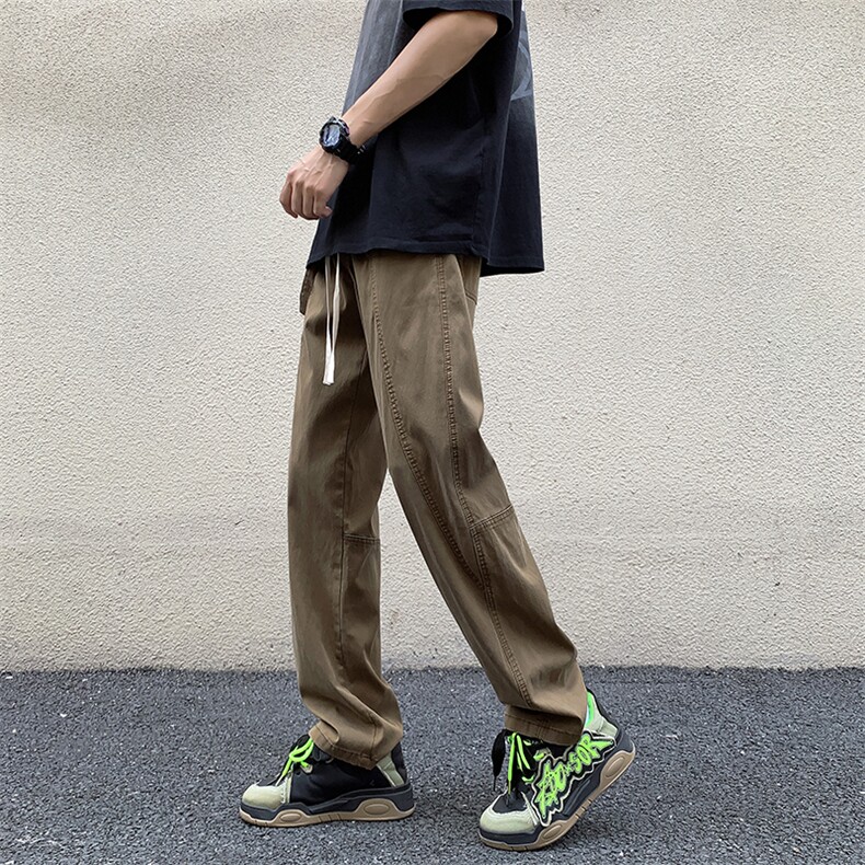 直筒工装裤男士胖子大码裤子男生宽松阔腿休闲长裤KJ02P60,男装工装外套,电商D325