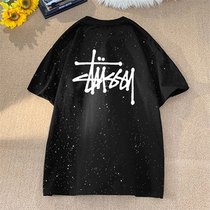 可48小时发货支持抖音得物来样二开美式满天星亮片短袖T恤MTX698
