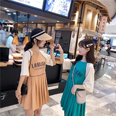 现货2021夏季新款印花字母T桖连衣裙浙宝292A货号T032，女装连衣裙，时倾STUDIO
