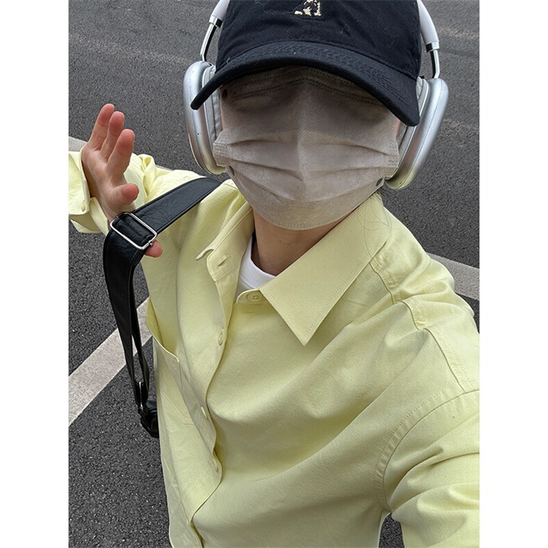 棉纯棉衬衫成衣水洗休闲韩版美式衬衫宽松纯色衬衣GC27-P35,男装衬衫,星座301C-5