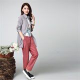 时尚休闲女装套装宽松显瘦长袖外套搭配高腰阔腿裤舒适百搭，女装套装/套裙，丽影随形