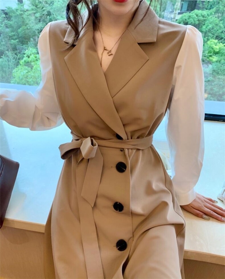 拼接棉布连衣裙，女装连衣裙，虹朵朵