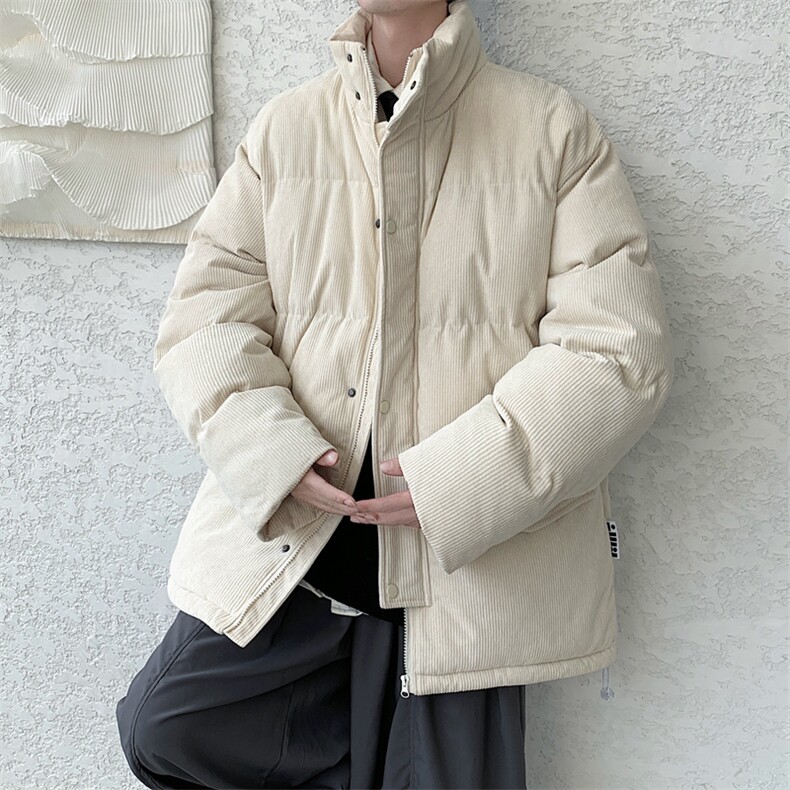 羽绒棉服男冬季休闲冬装潮牌加厚保暖灯芯绒外套男M0776-P105,男装棉衣,星座308B-2