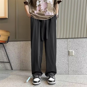 男夏季垂感西裤高级感直筒宽松休闲长裤潮牌薄款西装裤K07009-P24图片