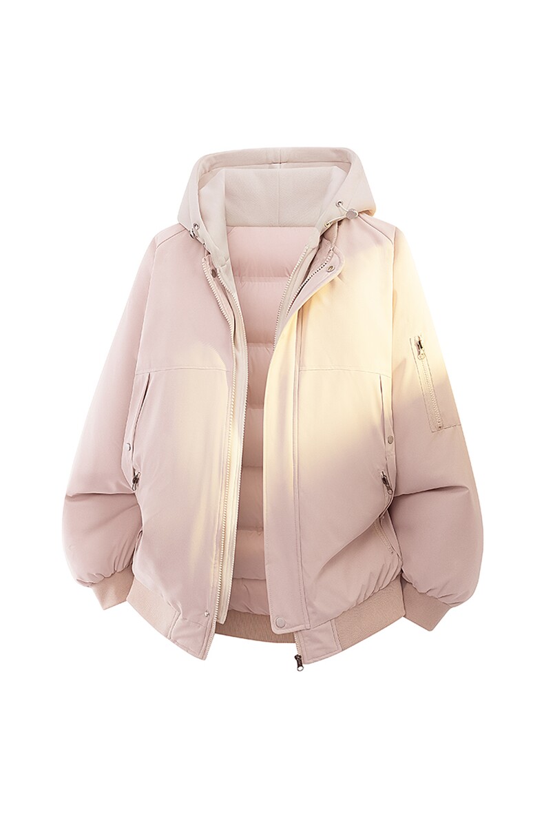 新款冬季大码羽绒棉服棉袄连帽假两件韩版宽松外套A436-2583-P95,男装棉衣,电商A436