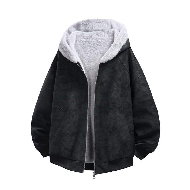 荔枝纹皮座山雕毛加绒连帽棉服男女同款保暖棉衣MP7826-特价P85,男装棉衣,电商A007