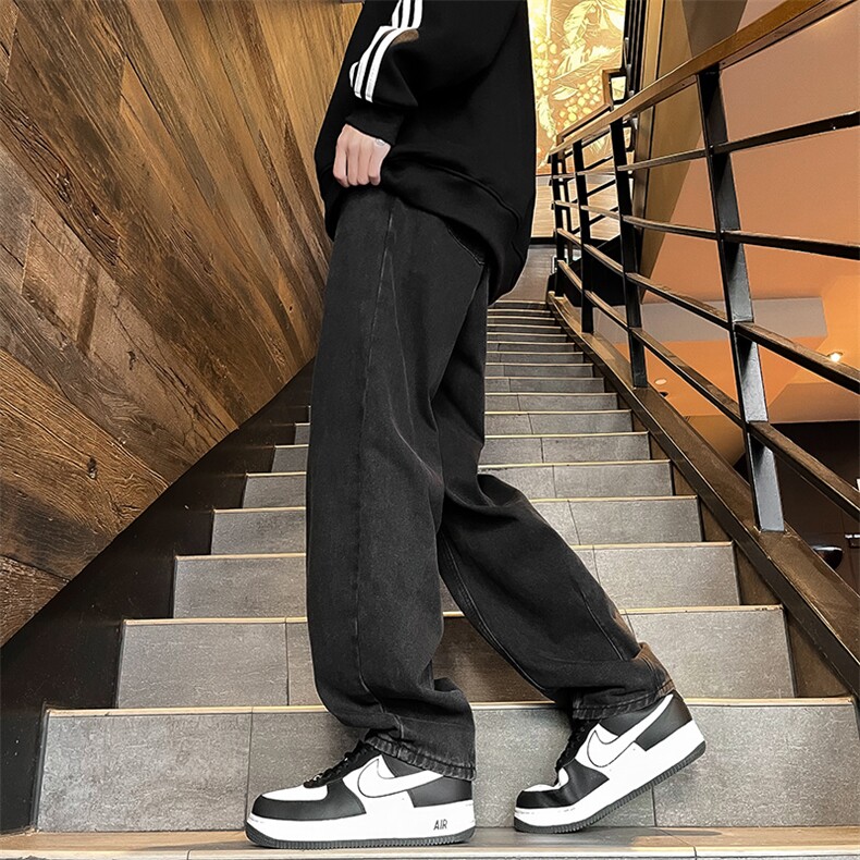 美式潮牌复古水洗做旧哈伦牛仔裤男高街百搭宽松休闲裤70344-p45,男装牛仔裤,星座1008