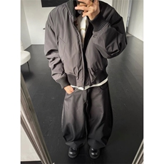 MF06-特P90美式高街立领棒球棉服飞行夹克棉衣短款外套男，男装夹克，电商B327