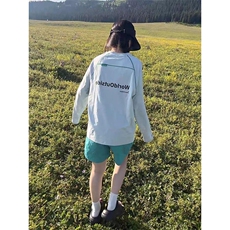 美式高街解构工艺速干长袖T恤男女款防晒罩衫户外运动潮牌骑行服，男装防晒衣，电商A486
