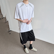 短袖套装男士夏季百搭薄款夏天运动短裤男装宽松痞帅休闲t恤一套，男装休闲套装，星座1206（原A206）