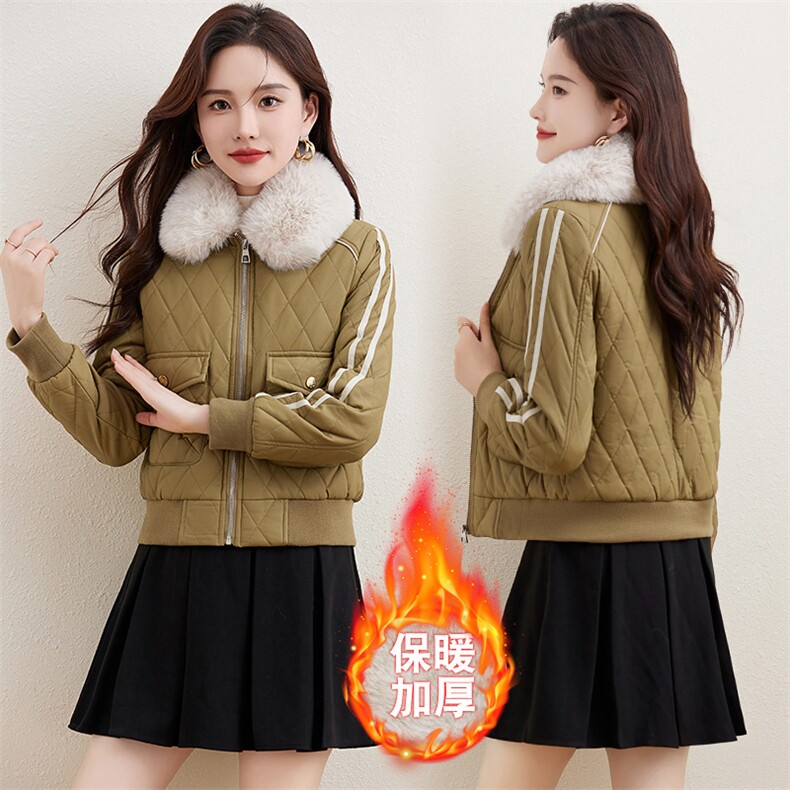 小皮衣棉服女短款2023冬季新款韩版修身显瘦机车服加绒皮夹克外套图片