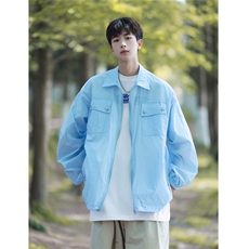 港风外景工装大口袋防晒衣男户外情侣潮牌防晒服FS77006P50控78，男装夹克，星座227-7
