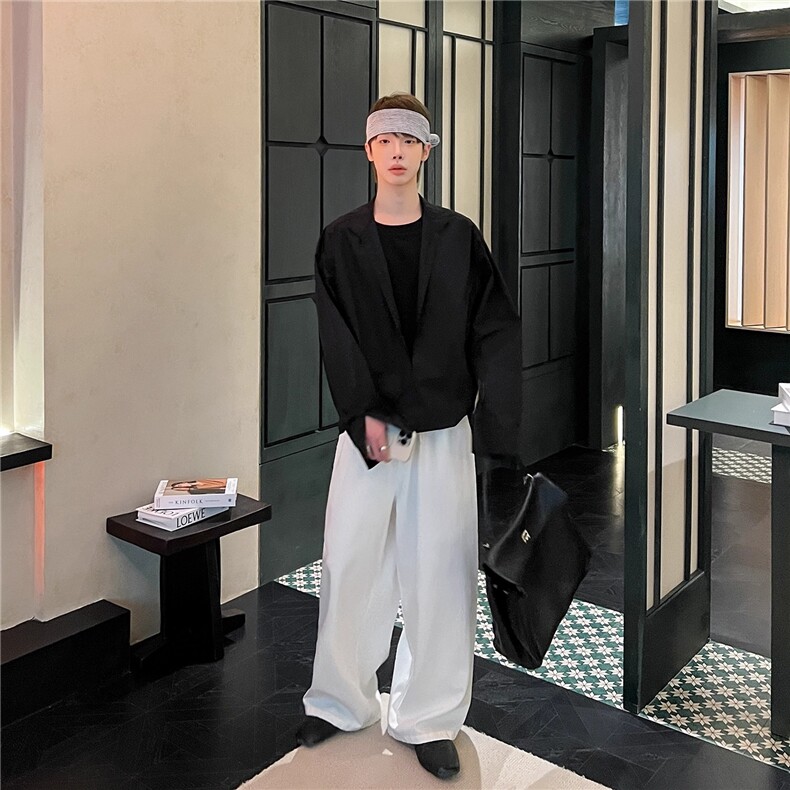 简约假两件拼接设计感衬衫百搭宽松休闲男衬衣CS200-P55,男装衬衫,星座208-5