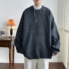 日系复古潮牌针织衫2024冬季宽松慵懒高级感毛衣男M1676-P50，男装针织衫/毛衣，星座512-4
