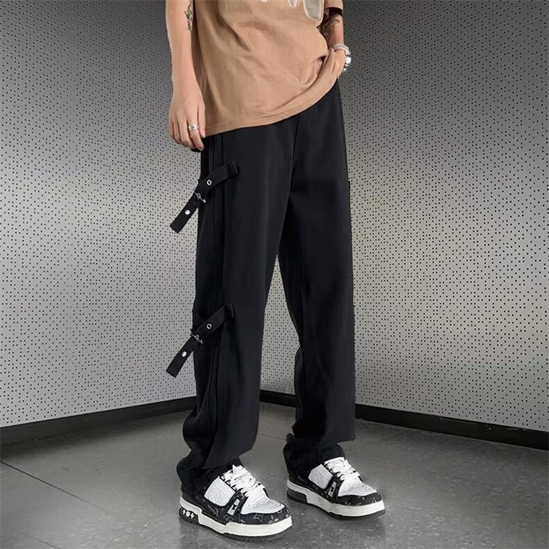 青春流行ins男原宿美式vibe裤子直筒水洗拉链牛仔裤潮N795P40,男装牛仔裤,星座1116-2