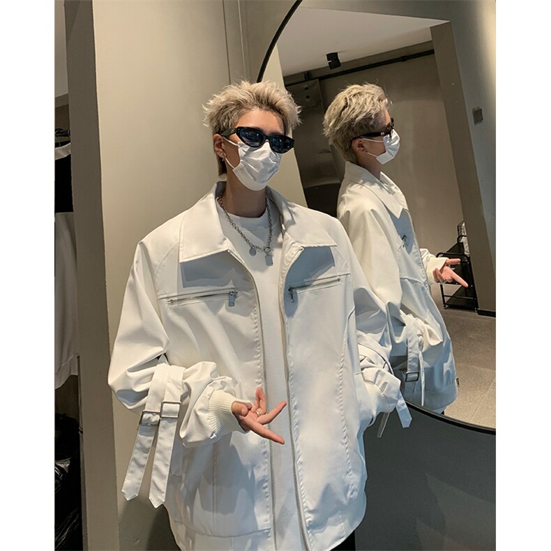 517A-8-JK006-P105秋季新款现货美式设计感高街皮衣夹克,男装夹克,星座517A-8（原B282）