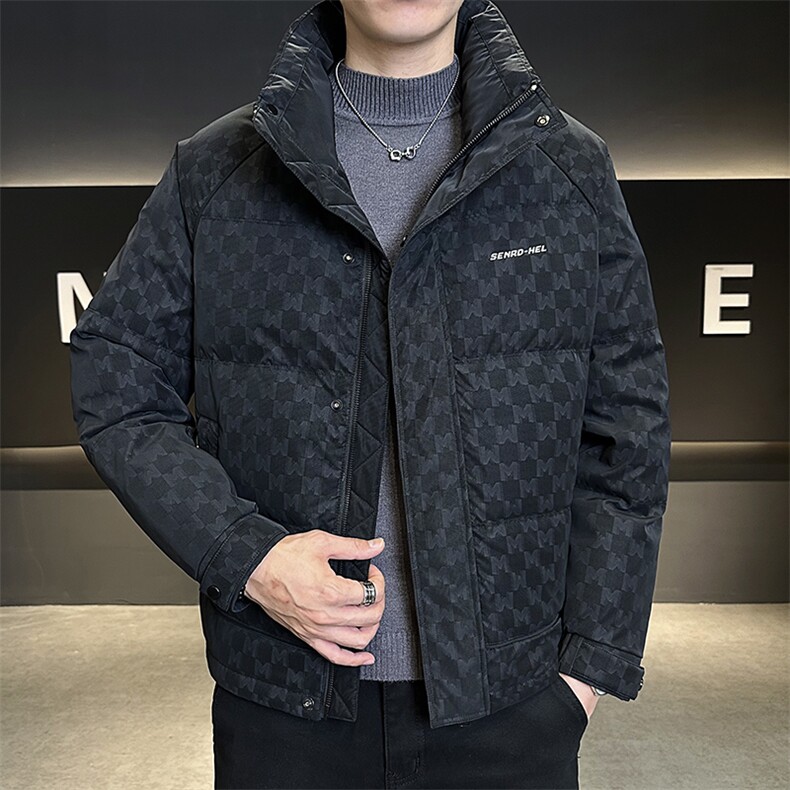 A225标50绒冬季新款男士立领时尚潮流白鸭绒羽绒服夹克2289P160，男装夹克，电商A225